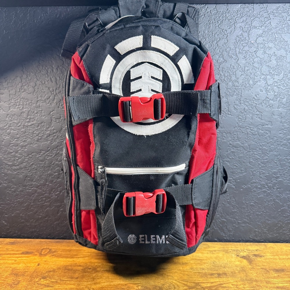 Element Mohave Backpack Black Red Skateboarding S… - image 1